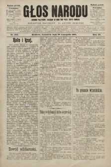 Głos Narodu : dziennik polityczny, założony w roku 1893 przez Józefa Rogosza (wydanie poranne). 1901, nr 273