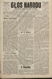 Głos Narodu : dziennik polityczny, założony w roku 1893 przez Józefa Rogosza (wydanie poranne). 1901, nr 278