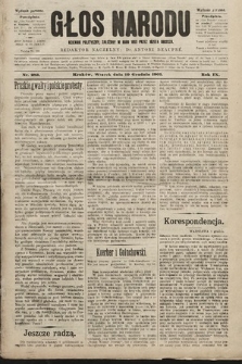 Głos Narodu : dziennik polityczny, założony w roku 1893 przez Józefa Rogosza (wydanie poranne). 1901, nr 283