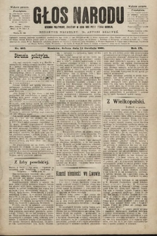 Głos Narodu : dziennik polityczny, założony w roku 1893 przez Józefa Rogosza (wydanie poranne). 1901, nr 287