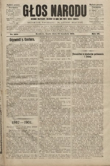 Głos Narodu : dziennik polityczny, założony w roku 1893 przez Józefa Rogosza (wydanie poranne). 1901, nr 290