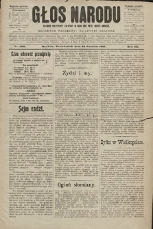 Głos Narodu : dziennik polityczny, założony w roku 1893 przez Józefa Rogosza (wydanie poranne). 1901, nr 298