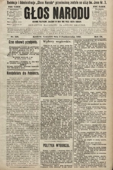 Głos Narodu : dziennik polityczny, założony w roku 1893 przez Józefa Rogosza (wydanie południowe). 1901, nr 226
