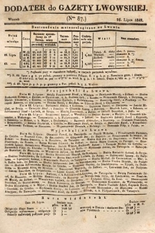 Dodatek do Gazety Lwowskiej : doniesienia urzędowe. 1842, nr 87