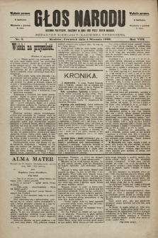 Głos Narodu : dziennik polityczny, założony w roku 1893 przez Józefa Rogosza (wydanie poranne). 1900, nr 3