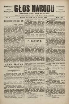 Głos Narodu : dziennik polityczny, założony w roku 1893 przez Józefa Rogosza (wydanie poranne). 1900, nr 8