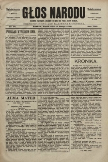 Głos Narodu : dziennik polityczny, założony w roku 1893 przez Józefa Rogosza (wydanie poranne). 1900, nr 38