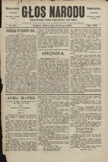 Głos Narodu : dziennik polityczny, założony w roku 1893 przez Józefa Rogosza (wydanie poranne). 1900, nr 39