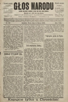 Głos Narodu : dziennik polityczny, założony w roku 1893 przez Józefa Rogosza (wydanie poranne). 1900, nr 60
