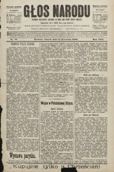 Głos Narodu : dziennik polityczny, założony w roku 1893 przez Józefa Rogosza (wydanie poranne). 1900, nr 86