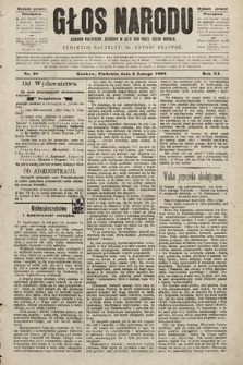 Głos Narodu : dziennik polityczny, założony w roku 1893 przez Józefa Rogosza (wydanie poranne). 1903, nr 38