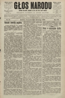 Głos Narodu : dziennik polityczny, założony w roku 1893 przez Józefa Rogosza (wydanie poranne). 1903, nr 42