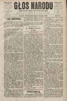 Głos Narodu : dziennik polityczny, założony w roku 1893 przez Józefa Rogosza (wydanie poranne). 1903, nr 46