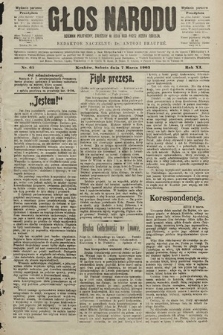 Głos Narodu : dziennik polityczny, założony w roku 1893 przez Józefa Rogosza (wydanie poranne). 1903, nr 65