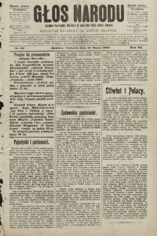 Głos Narodu : dziennik polityczny, założony w roku 1893 przez Józefa Rogosza (wydanie poranne). 1903, nr 80