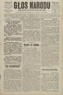 Głos Narodu : dziennik polityczny, założony w roku 1893 przez Józefa Rogosza (wydanie poranne). 1903, nr 87