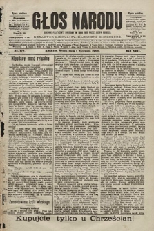 Głos Narodu : dziennik polityczny, założony w roku 1893 przez Józefa Rogosza (wydanie południowe). 1900, nr 173