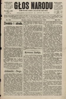 Głos Narodu : dziennik polityczny, założony w roku 1893 przez Józefa Rogosza (wydanie poranne). 1903, nr 160