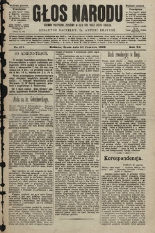 Głos Narodu : dziennik polityczny, założony w roku 1893 przez Józefa Rogosza (wydanie poranne). 1903, nr 171