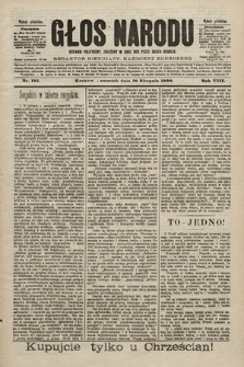 Głos Narodu : dziennik polityczny, założony w roku 1893 przez Józefa Rogosza (wydanie południowe). 1900, nr 185