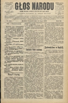 Głos Narodu : dziennik polityczny, założony w roku 1893 przez Józefa Rogosza (wydanie poranne). 1903, nr 206