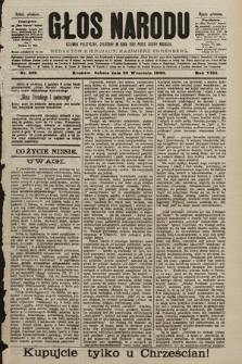 Głos Narodu : dziennik polityczny, założony w roku 1893 przez Józefa Rogosza (wydanie południowe). 1900, nr 222
