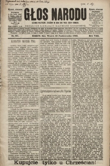Głos Narodu : dziennik polityczny, założony w roku 1893 przez Józefa Rogosza (wydanie wieczorne). 1900, nr 241