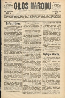 Głos Narodu : dziennik polityczny, założony w roku 1893 przez Józefa Rogosza (wydanie poranne). 1903, nr 285