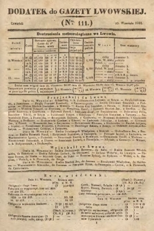 Dodatek do Gazety Lwowskiej : doniesienia urzędowe. 1844, nr 111