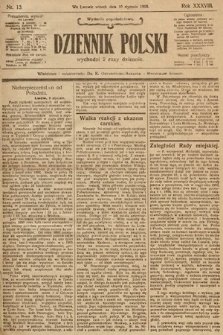 Dziennik Polski (wydanie popołudniowe). 1905, nr 13