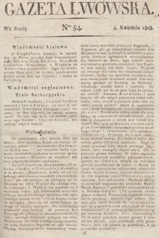 Gazeta Lwowska. 1818, nr 54