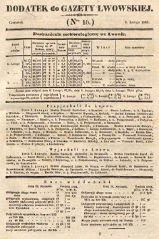 Dodatek do Gazety Lwowskiej : doniesienia urzędowe. 1845, nr 16