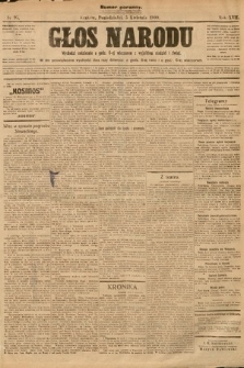 Głos Narodu (numer poranny). 1909, nr 95