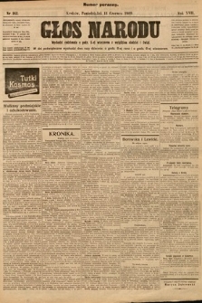 Głos Narodu (numer poranny). 1909, nr 161