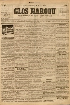 Głos Narodu (numer poranny). 1909, nr 168