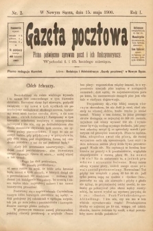 Gazeta Pocztowa : pismo poświęcone sprawom poczt i ich funkcyonaryuszy. 1900, nr 2
