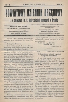 Powiatowy Dziennik Urzędowy c. k. Starostwa i c. k. Rady szkolnej okręgowej w Krośnie. 1909, nr 2