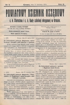 Powiatowy Dziennik Urzędowy c. k. Starostwa i c. k. Rady szkolnej okręgowej w Krośnie. 1910, nr 8