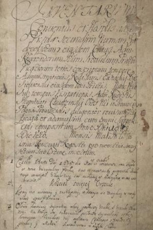 Inventarium conuentus et hospitalis ad aedes s. Ursulae ordin s. Johannis Dei Cracoviensis ab a. 1675-1733