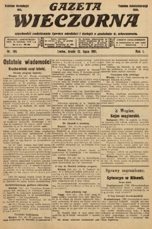 Gazeta Wieczorna. 1911, nr 181