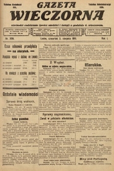 Gazeta Wieczorna. 1911, nr 206