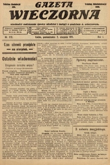 Gazeta Wieczorna. 1911, nr 212