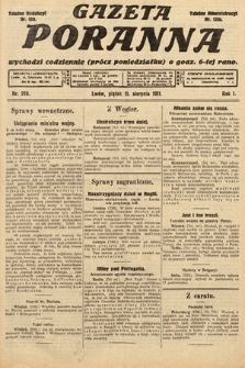 Gazeta Poranna. 1911, nr 219
