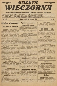 Gazeta Wieczorna. 1911, nr 227