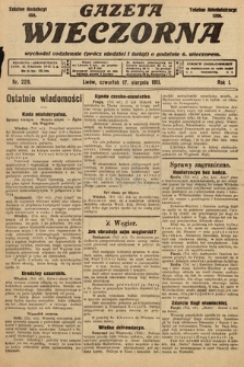 Gazeta Wieczorna. 1911, nr 229