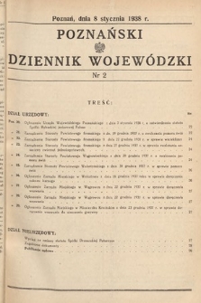 Poznański Dziennik Wojewódzki. 1938, nr 2
