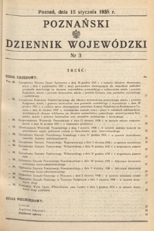 Poznański Dziennik Wojewódzki. 1938, nr 3