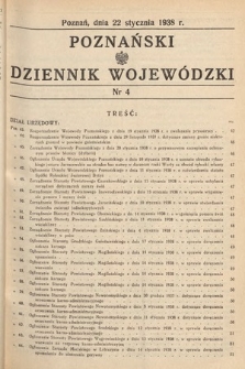 Poznański Dziennik Wojewódzki. 1938, nr 4