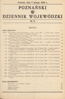 Poznański Dziennik Wojewódzki. 1938, nr 6