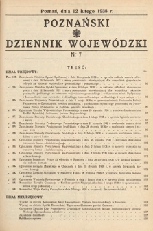 Poznański Dziennik Wojewódzki. 1938, nr 7